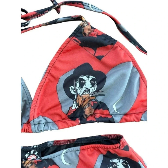 Eye Candy Freddy Krueger Triangle Bikini Top & Bottoms Set - Picture 4 of 6